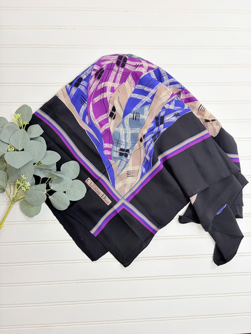 Vintage Christian Dior Geometric Scarf